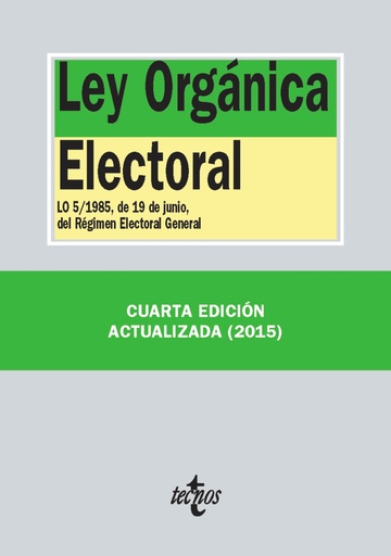 Ley orgnica electoral 4-ed 2015