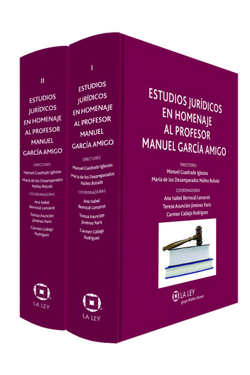 Estudios jurdicos en homenaje al profesor Manuel Garca Amigo 2 Vols