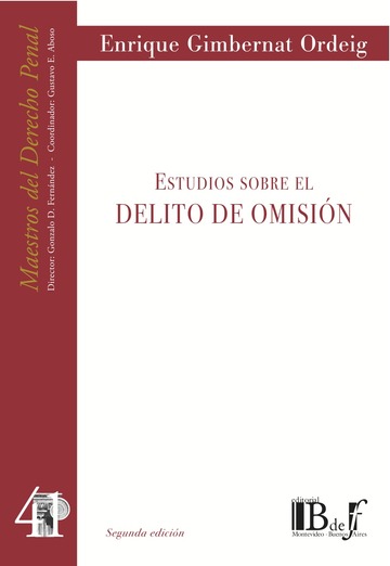 Estudios sobre el delito de omisión. Enrique Gimbernat Ordeig. 