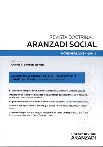 Revista Aranzadi Social ? Revista Doctrinal (n 7- 2012)