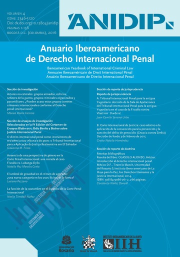 Anuario Iberoamericano de Derecho Internacional Penal vol 4 2016