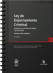 Ley de Enjuiciamiento Criminal. Estatuto de la Vctima del Delito Ley del Jurado 4 Edicin 2024 con anillas