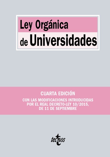 Ley orgnica de universidades 4-ed 2015