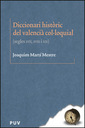Diccionari histric del valenci colloquial Segles XVII, XVIII i XIX