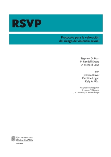 RSVP. Protocolo para la valoracin del riesgo de violencia sexual