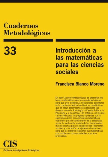 Introduccion a las matematicas para las ciencias sociales